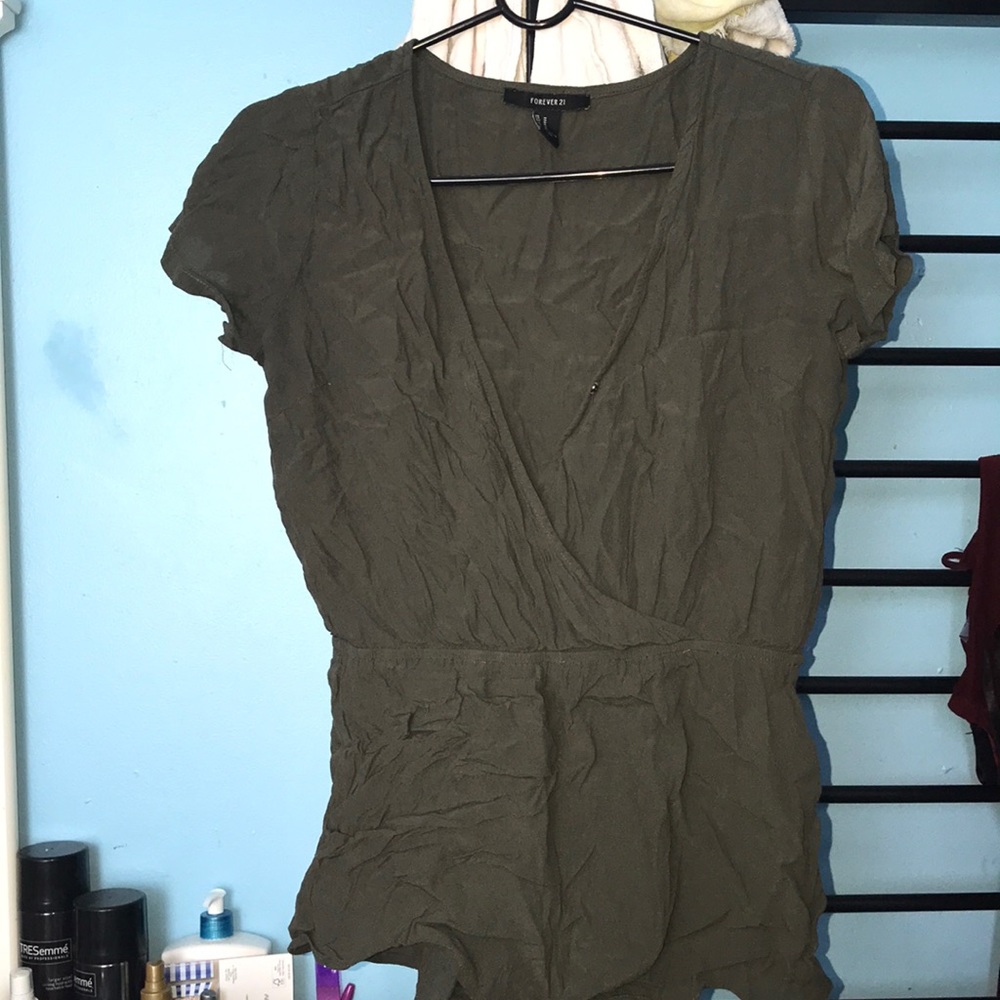 Army green jumpsuit